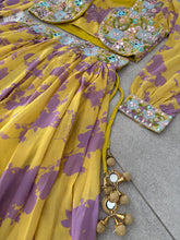 Boutique collection - indo western yellow and lavender short jacket style