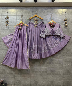 Plain and gotta Patti lehengas readymade - lots of colours