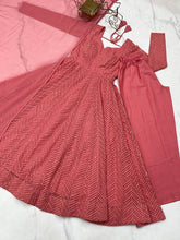 Peach Kali pattern sequinned anarkali