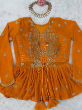 Yellow floral Lehenga with koti
