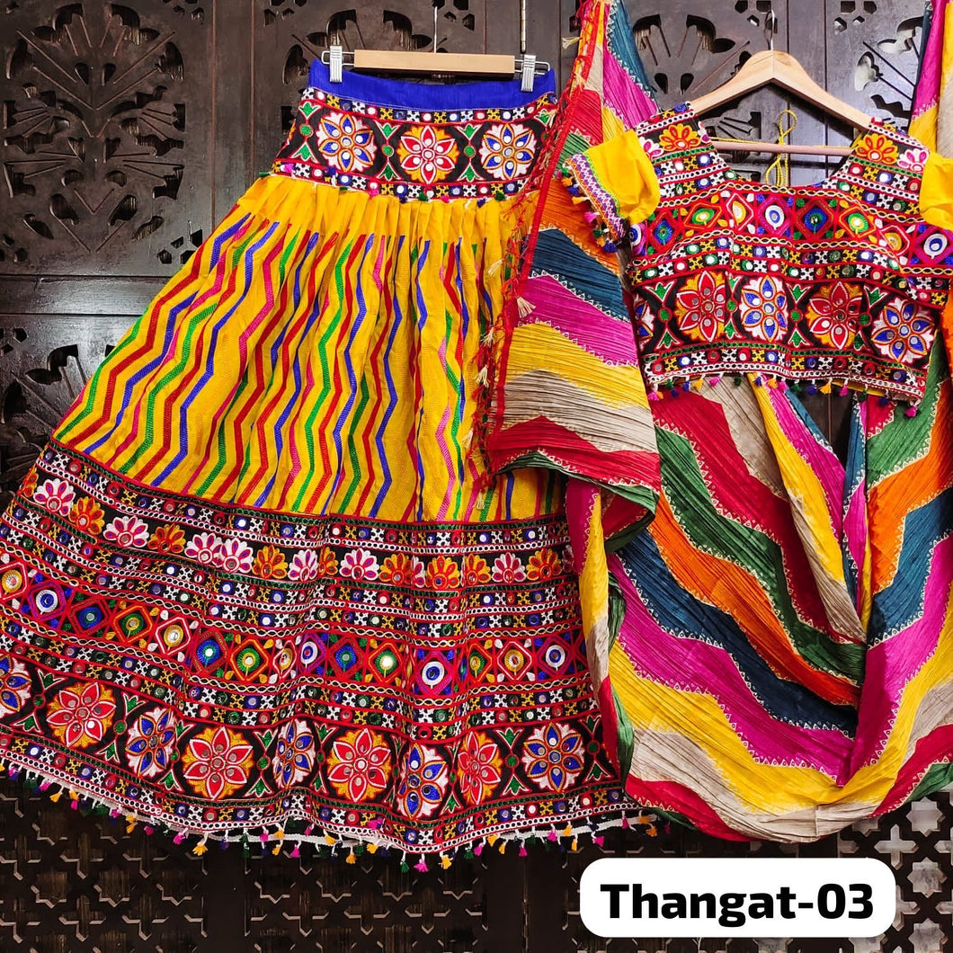 Thangat readymade colourful navratri collection - yellow