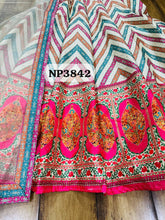 Peachy pink silk anarkali