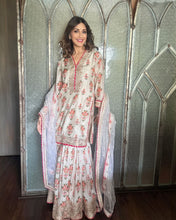 Off white floral sharara set