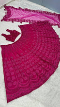 Dark pink Kasturi silk Lehenga