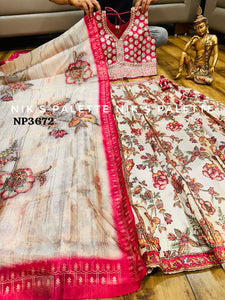 Niks collection - elegant digital floral print Lehenga readymade