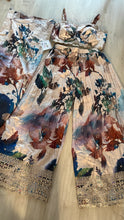 Blue watercolour print with cape palazzo set