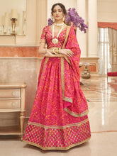 Pink floral lehenga
