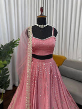 Blush pink sequinned lehenga