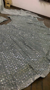 Silver partywear Lehenga