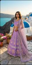 Lilac bloom embroidered Lehenga