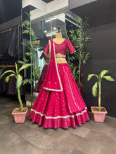 Chamkila pink fusion Bollywood georgette readymade Lehenga