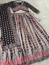 Niks collection - Black crepe silk printed lehenga (perfect for tall too)