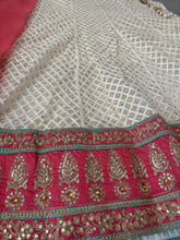 White and aqua lehenga