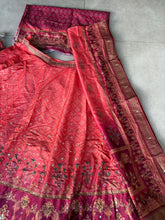 Rianna collection of Gorgeous coral silk lehenga