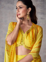 Yellow trouser set with cape (UK 16-18)