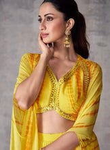 Yellow trouser set with cape (UK 12-18)