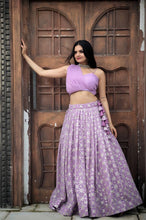 Lilac readymade indo western sweetheart Lehenga