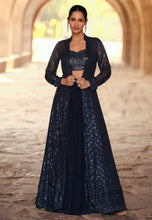 Janisha readymade - midnight blue Lehenga with jacket
