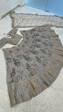Elegant grey embroidered lehenga