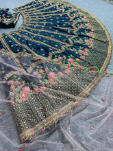 Dusty dark green Lehenga