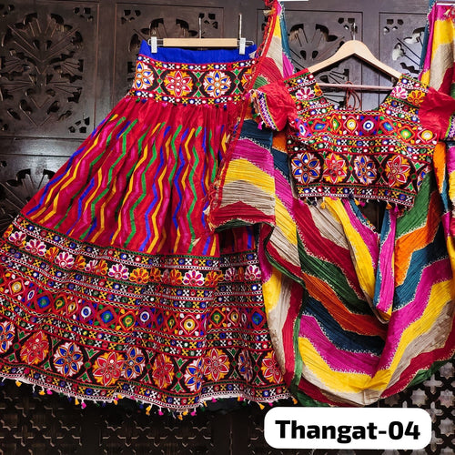Thangat readymade colourful navratri collection - red