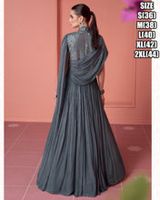 Janisha readymade - silver Indo western style gown