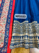 Niks collection - blue modal chanderi silk anarkali (plus size option)