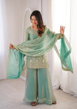 Sea Green fendi silk palazzo