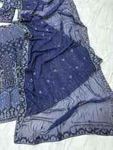 Navy blue glittery Lehenga