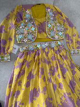 Boutique collection - indo western yellow and lavender short jacket style