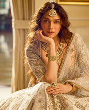 Classic Lehenga - Ivory and gold silk Lehenga