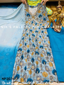 Niks collection - blue alia cut anarkali