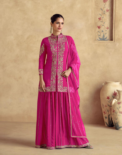 Hot pink Palazzo with long top