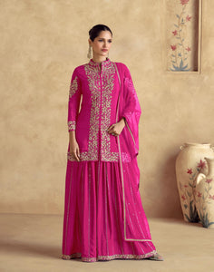 Hot pink Palazzo with long top