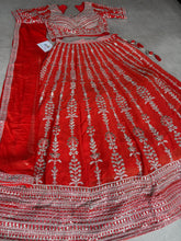 Boutique collection - Radiant Orange Embroidered Lehenga Set