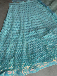 Mint green glam Lehenga