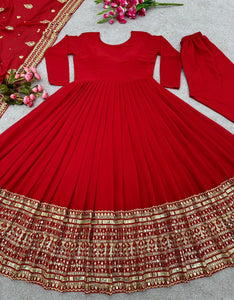 Bollywood inspired red party wear anarkali