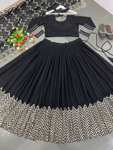 Simple and elegant black Lehenga