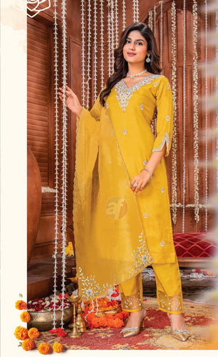 Pure Dola silk salwaar kameez - gurudwara