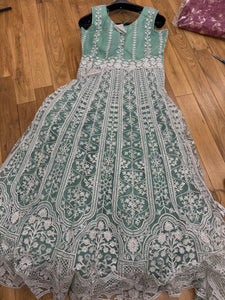 Mint green anarkali