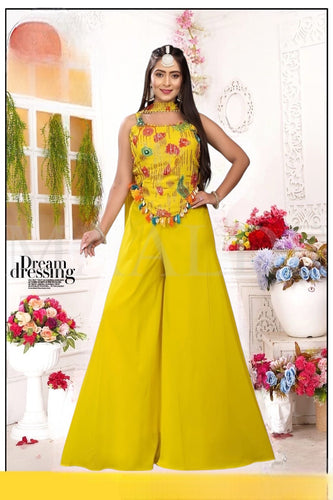 Carnival yellow palazzo set