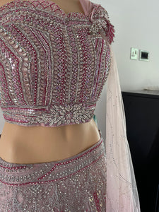 Boutique collection - pink glamour Lehenga Indo western style (one off piece)