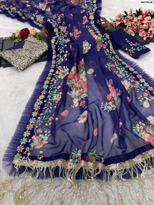 Alia Bhatt Sabyasachi inspired floral saree - lots of colours