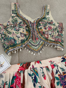 Boutique collection - garden white floral Lehenga