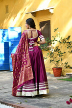 Gharchola style purple Lehenga set (S - 12XL, can be stitched up to 64 inches bust)