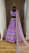 Lilac bloom embroidered Lehenga