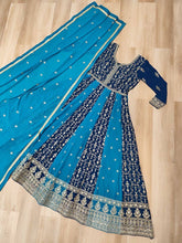 Two coloured panelled anarkali