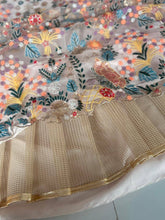 Pastel floral thread work lehenga
