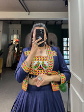 Gujarati style rayon chaniya choli with koti - readymade - lots of colours