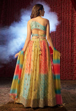 Yellow organza lehenga